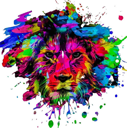 Colourful Lion